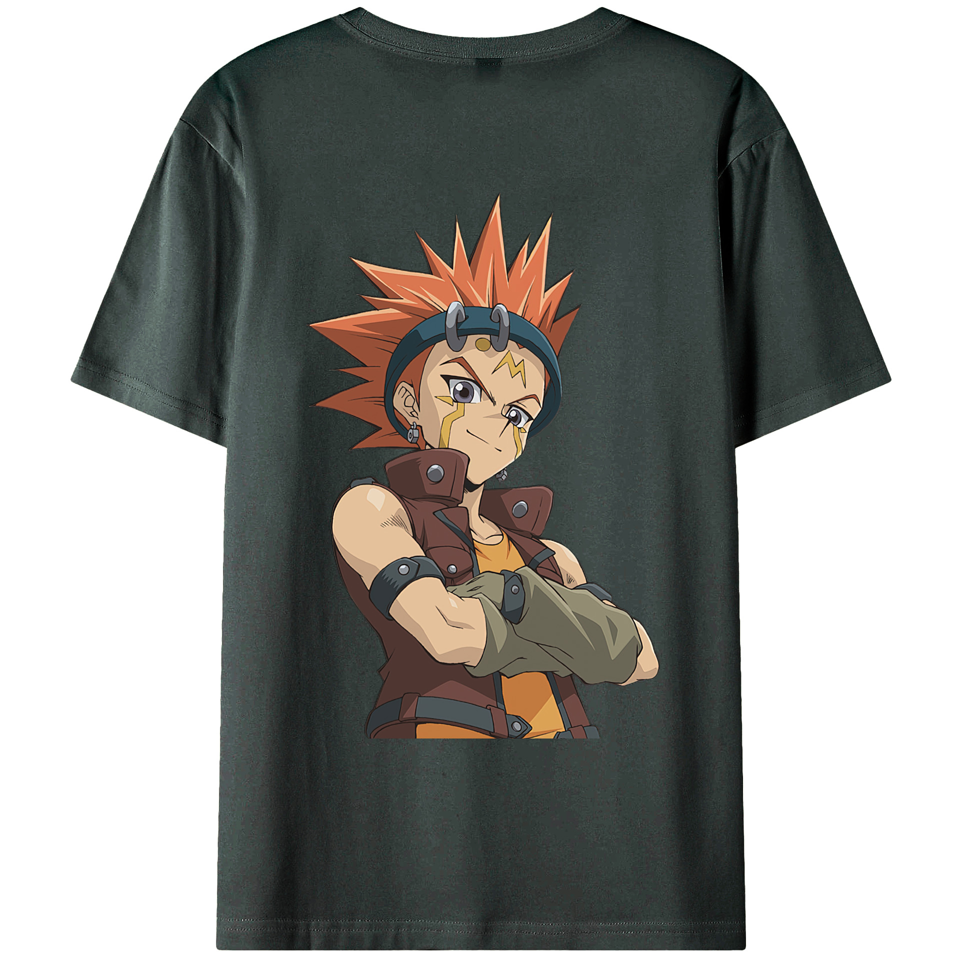 （画像用） 遊☆戯☆王 Yu-Gi-Oh! 綿100％ メンズ半袖Tシャツ（バックプリント） 通気性